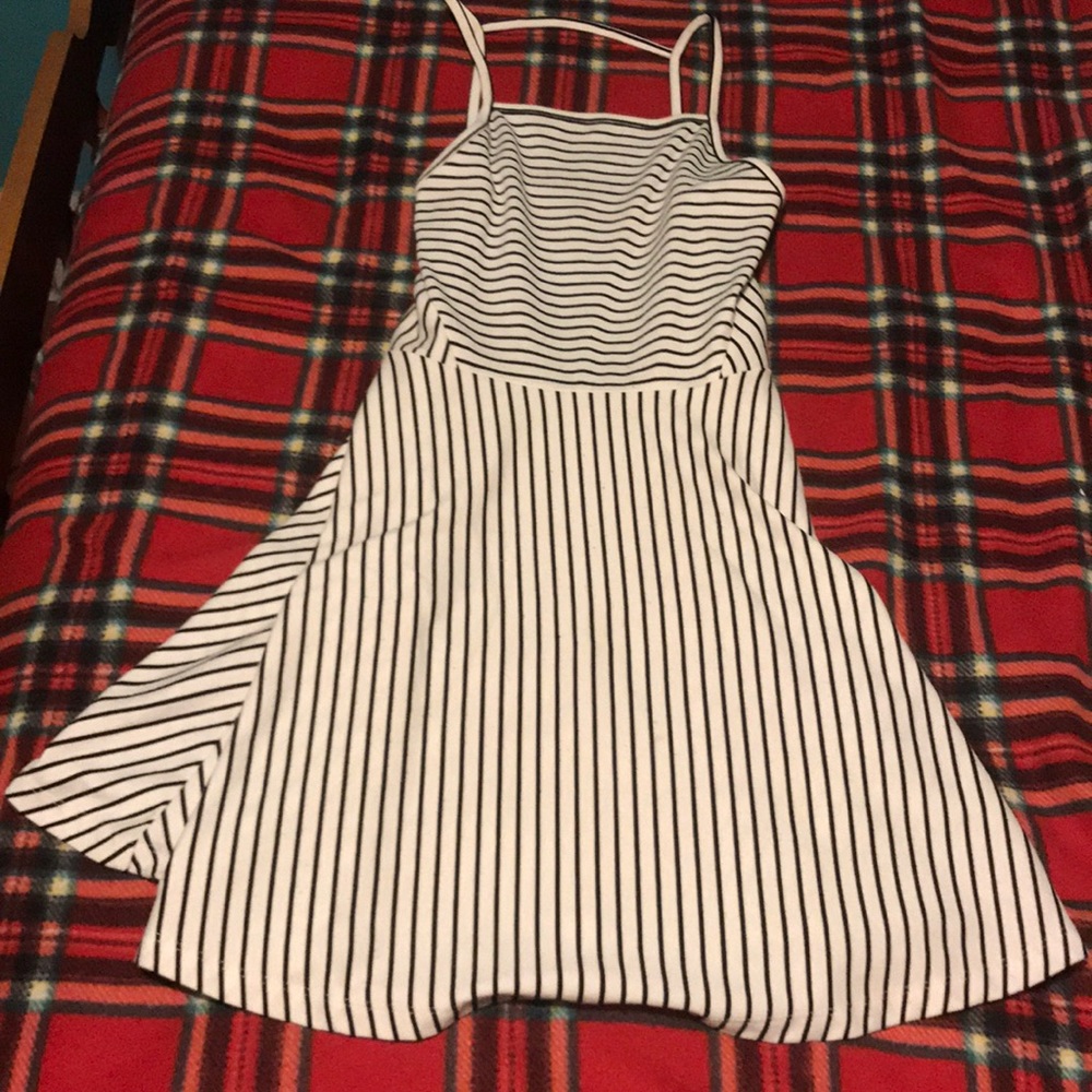 White and black dress